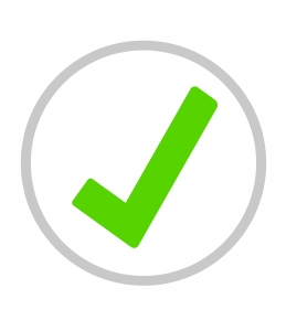 green tick in circle